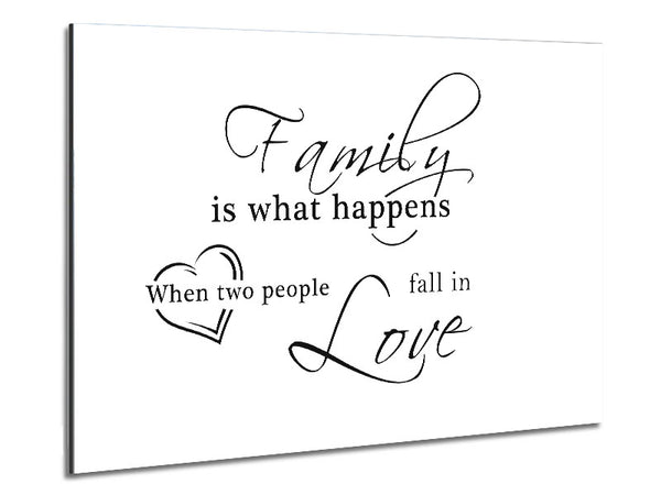 Family Quote Family Is What Happens White