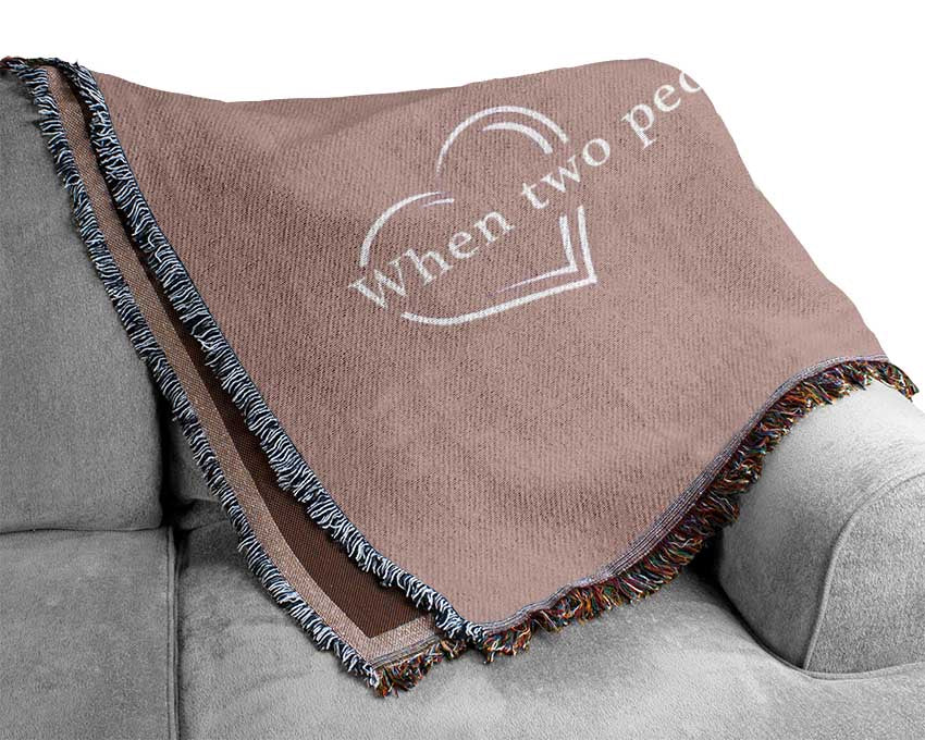 Family Quote Family Is What Happens Vivid Pink Woven Blanket