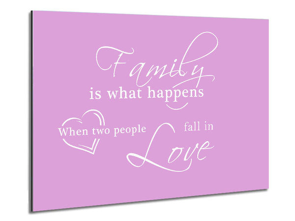 Family Quote Family Is What Happens Pink