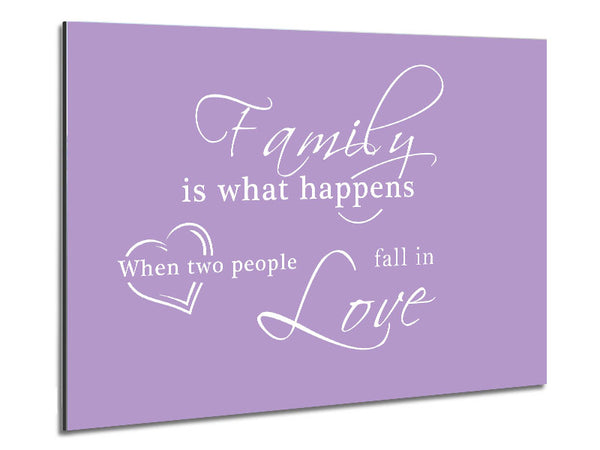 Family Quote Family Is What Happens Lilac