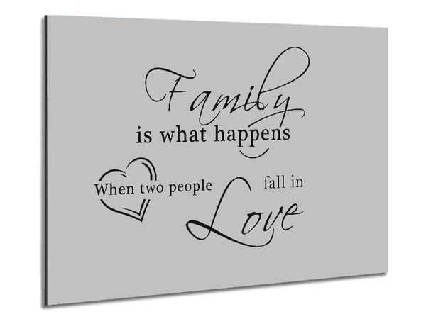 Family Quote Family Is What Happens Grey