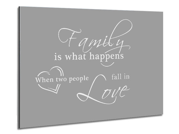 Family Quote Family Is What Happens Grey White