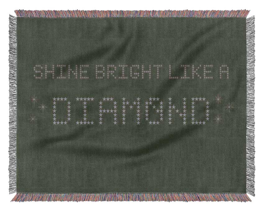 Music Quote Shine Bright Rihanna Chocolate Woven Blanket