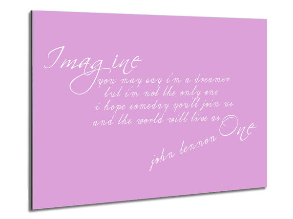 Music Quote Imagine John Lennon Pink