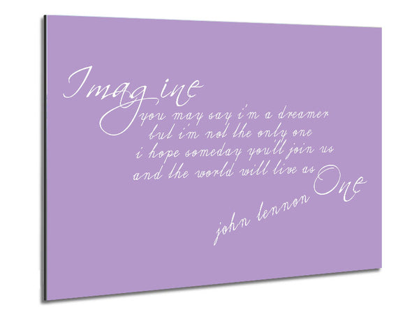 Music Quote Imagine John Lennon Lilac