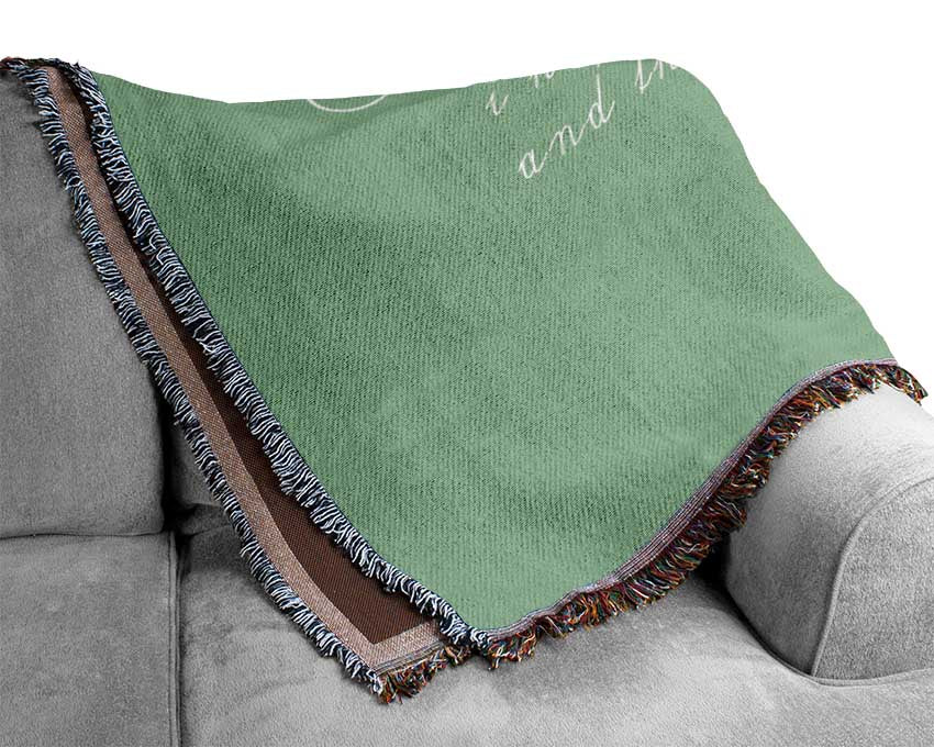 Music Quote Imagine John Lennon Green Woven Blanket