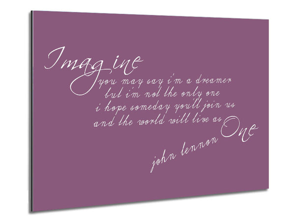 Music Quote Imagine John Lennon Dusty Pink