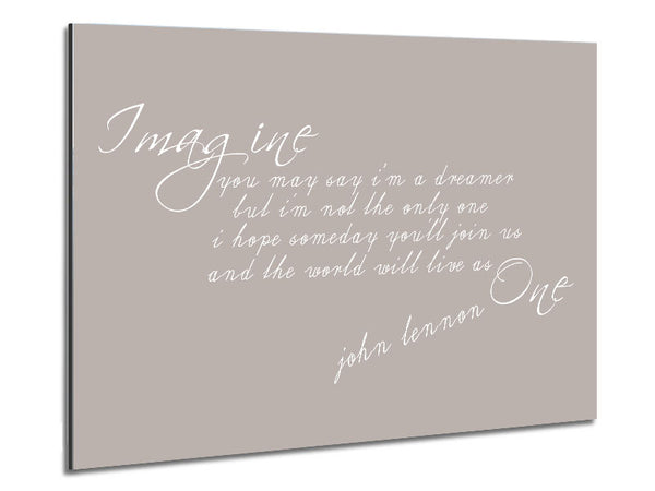 Music Quote Imagine John Lennon Beige