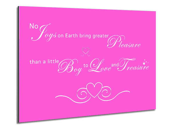 Nursery Quote No Joys On Earth Bring Pleasure Vivid Pink