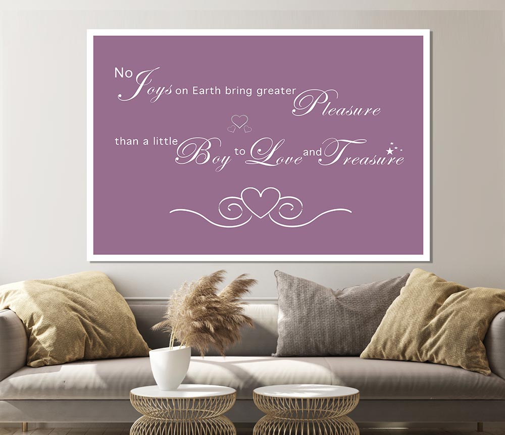 Boys Room Quote No Joys On Earth Bring Pleasure Dusty Pink Print Poster Wall Art