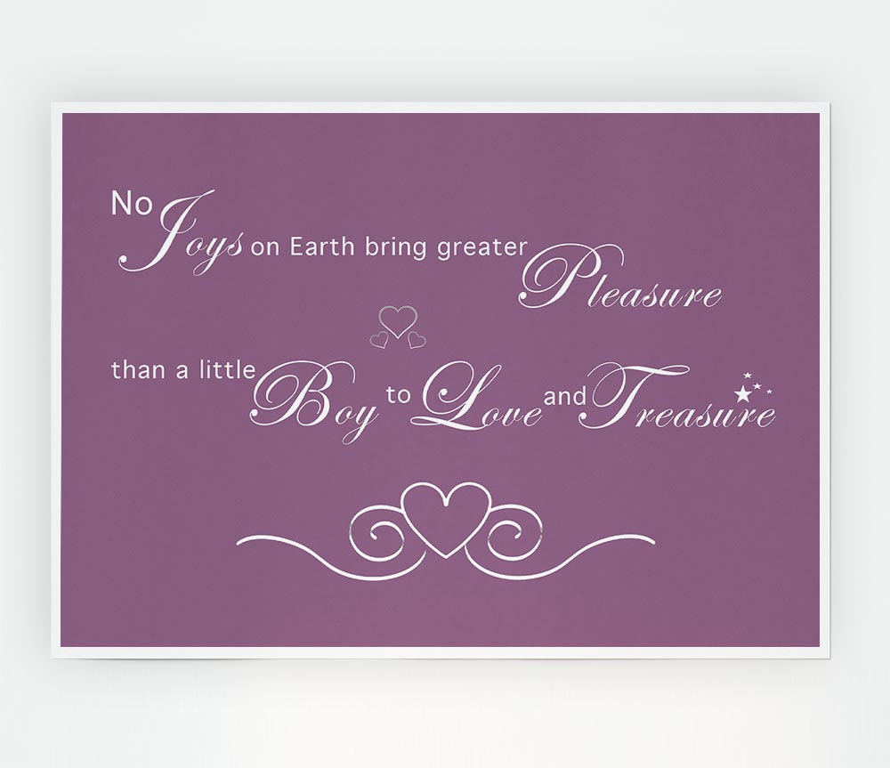 Boys Room Quote No Joys On Earth Bring Pleasure Dusty Pink Print Poster Wall Art