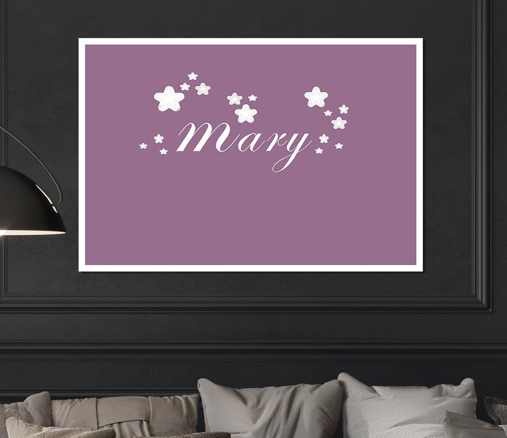 Girls Room Quote Your Name In Stars Dusty Pink Print Poster Wall Art