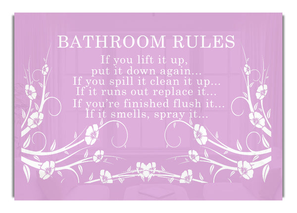 Bathroom Rules 2 Pink