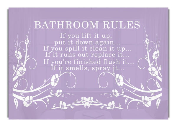 Bathroom Rules 2 Lilac