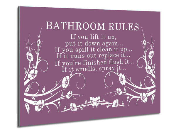 Bathroom Quote Bathroom Rules 2 Dusty Pink