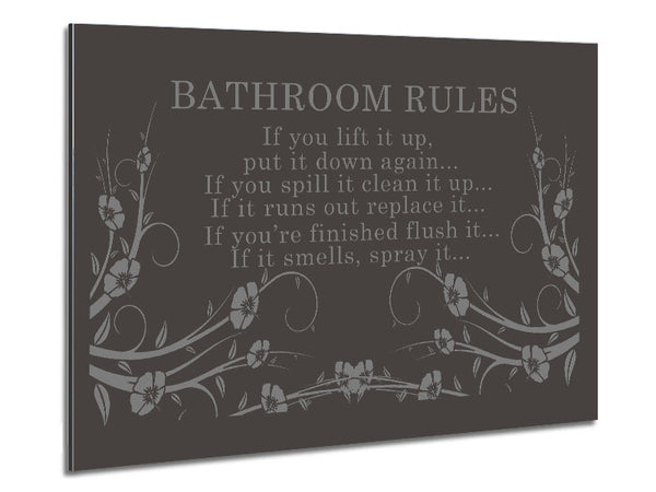 Bathroom Quote Bathroom Rules 2 Chocolate