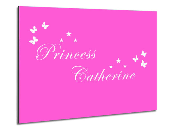 Girls Room Quote Your Own Name Princess Vivid Pink