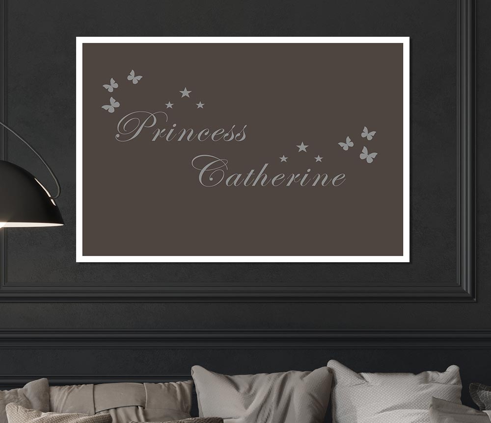 Your Own Name Princess Chocolate Print Poster Wall Art