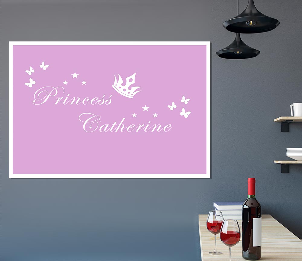 Your Own Name Princess 2 Pink Print Poster Wall Art