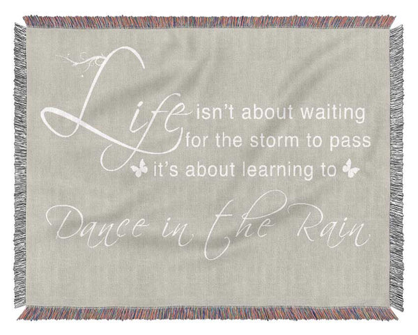 Life Isnt About Waiting Pink Woven Blanket