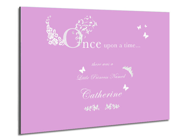 Girls Room Quote Once Upon A Time Your Name Pink