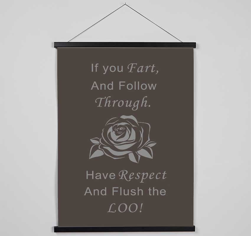 Bathroom Quote If You Fart Chocolate Hanging Poster - Wallart-Direct UK