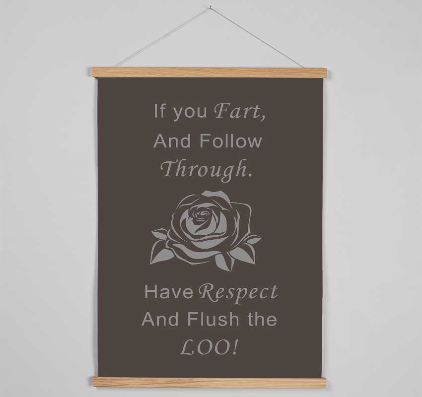 Bathroom Quote If You Fart Chocolate Hanging Poster - Wallart-Direct UK