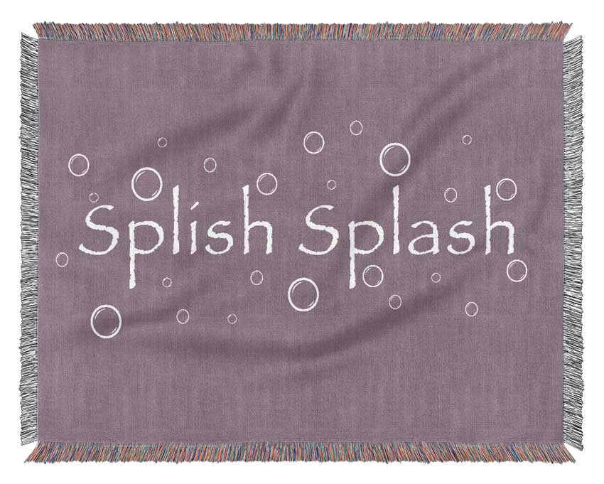 Bathroom Quote Splish Splash Bathroom Dusty Pink Woven Blanket