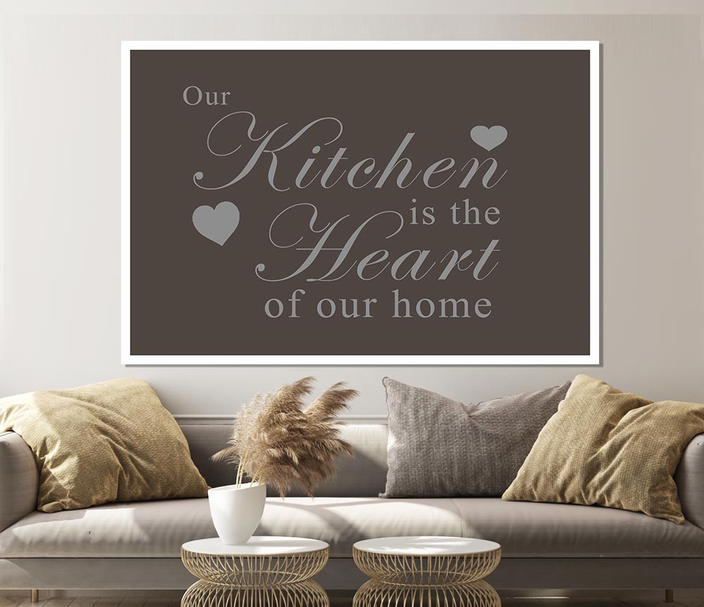 Kitchen Quote Our Kitchen Is The Heart Chocolate Print Poster Wall Art