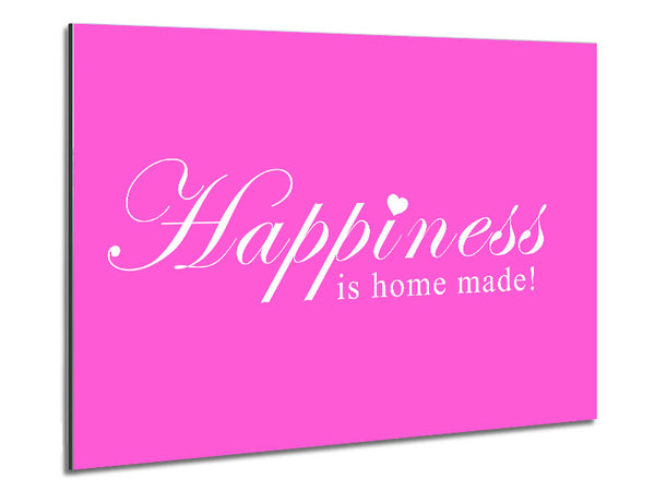 Home Quote Happiness Is Home Made Vivid Pink