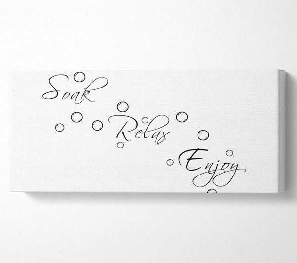 Bathroom Quote Soak Relax Enjoy White