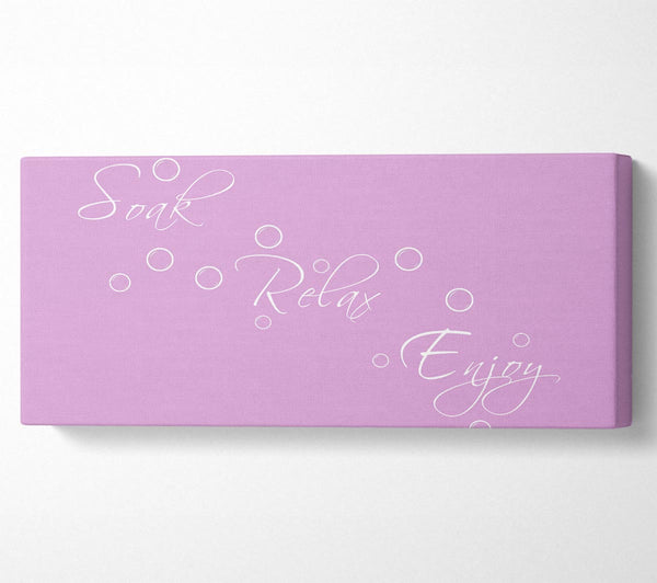 Bathroom Quote Soak Relax Enjoy Pink