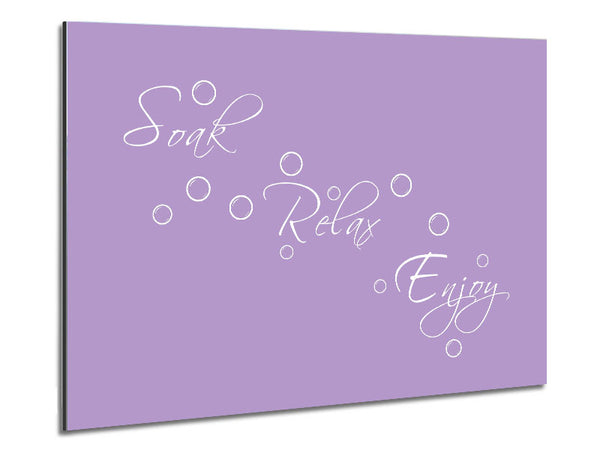 Bathroom Quote Soak Relax Enjoy Lilac