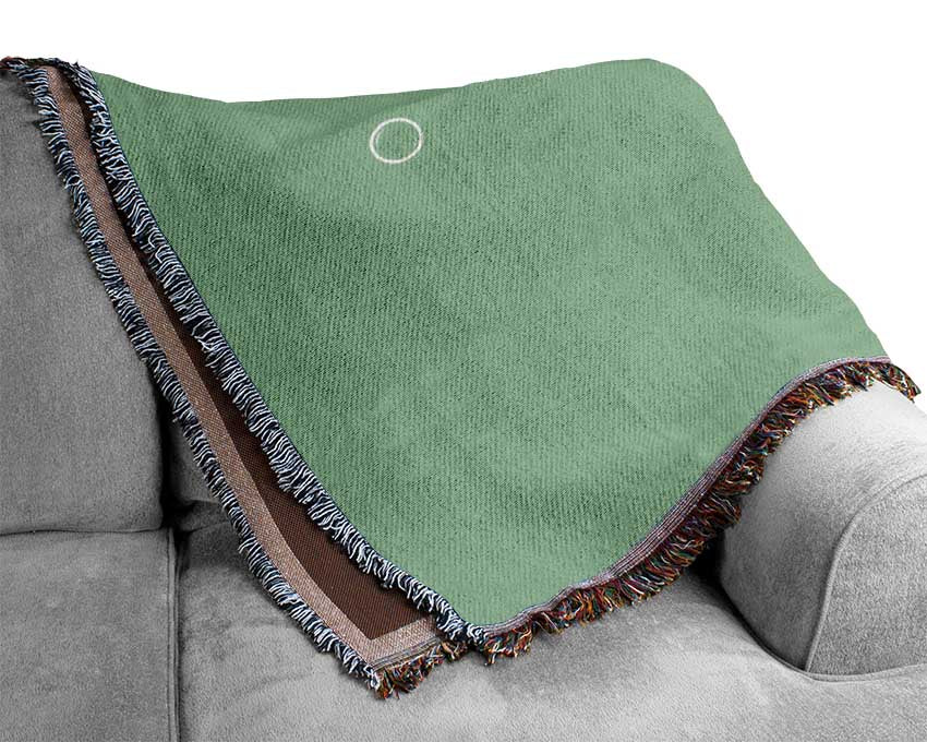 Bathroom Quote Soak Relax Enjoy Green Woven Blanket