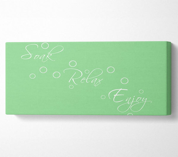 Bathroom Quote Soak Relax Enjoy Green