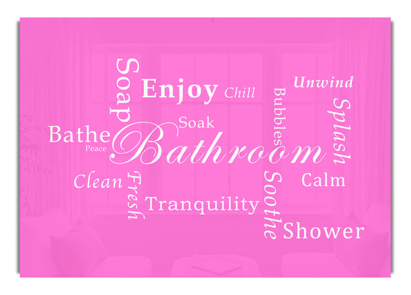 Bathroom Tranquility Vivid Pink