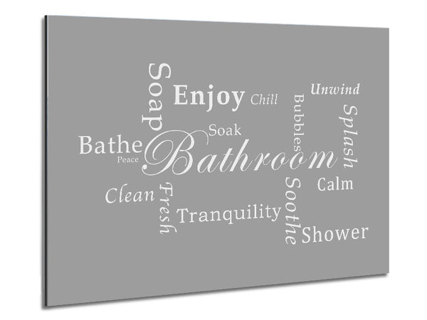 Bathroom Quote Bathroom Tranquility Grey White