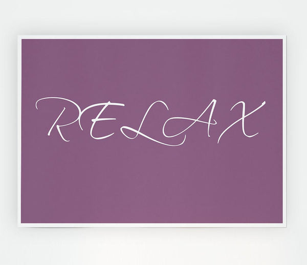 Bathroom Quote Relax Dusty Pink Print Poster Wall Art