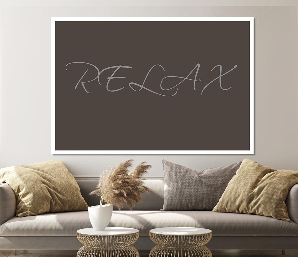 Bathroom Quote Relax Chocolate Print Poster Wall Art