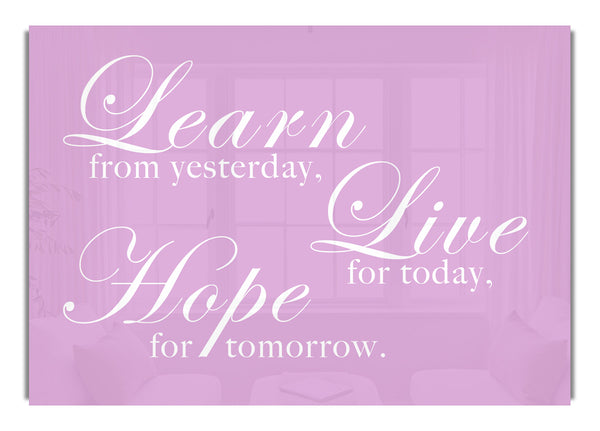 Learn Live Hope Pink