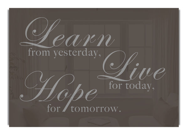 Learn Live Hope Chocolate