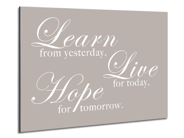 Learn Live Hope Beige