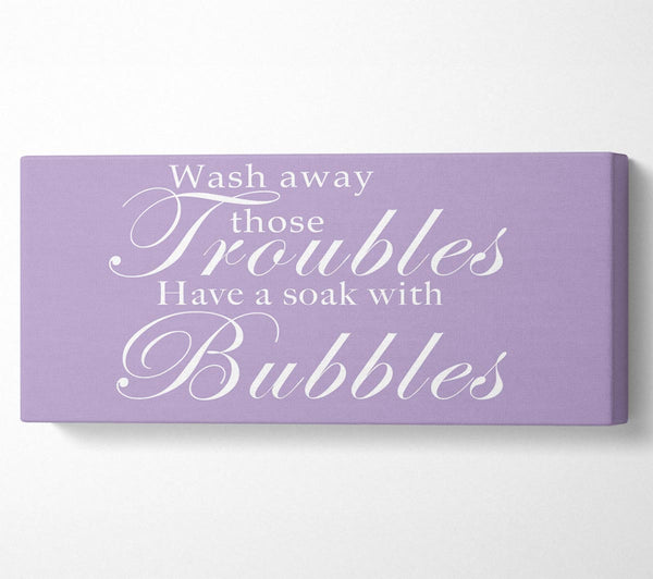 Bathroom Quote Wash Away Those Troubles Lilac