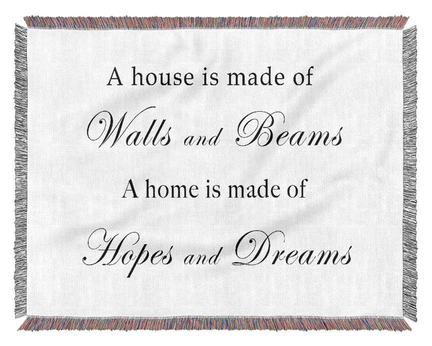 Home Quote Walls n Beams Hopes n Dreams White Woven Blanket