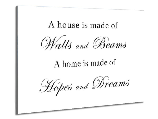 Home Quote Walls n Beams Hopes n Dreams White