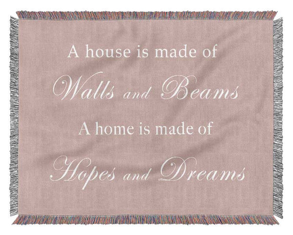 Home Quote Walls n Beams Hopes n Dreams Vivid Pink Woven Blanket