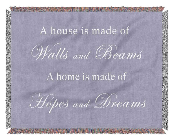 Home Quote Walls n Beams Hopes n Dreams Lilac Woven Blanket