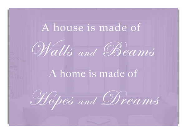 Walls and Beams Hopes and Dreams Lilac