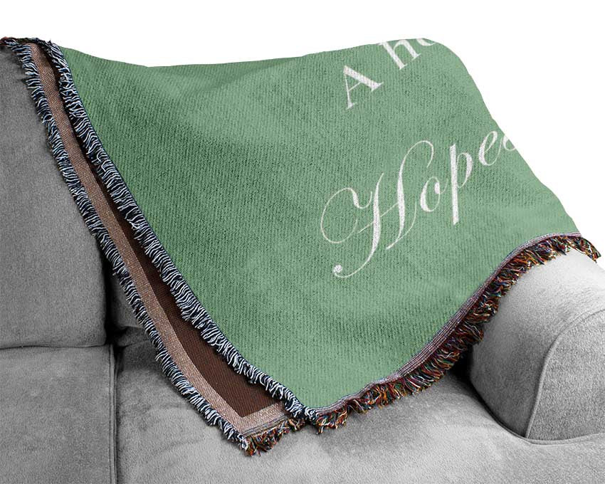 Home Quote Walls n Beams Hopes n Dreams Green Woven Blanket