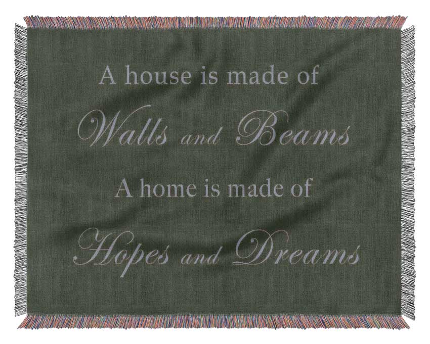 Home Quote Walls n Beams Hopes n Dreams Chocolate Woven Blanket